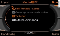 Externe AV-ingang kiezen